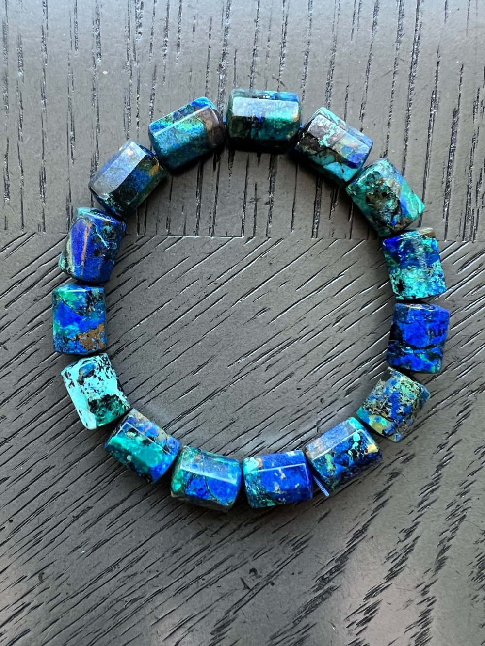 HQ Azurite barrel bracelet SIZE 7’
